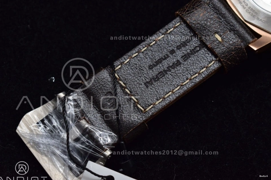 N Calfskin on 1:1 Best PAM382 Strap Super Distressed Brown P.9000 VSF Bronzo V2 Edition Clone 0511